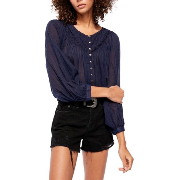 Free People Tops - We The Free Cool Meadow Pheasant Blouse